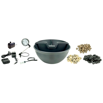 AquaGarden Tabletop Fountain Kit - Gray